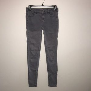 AEO super stretch light gray jeggings